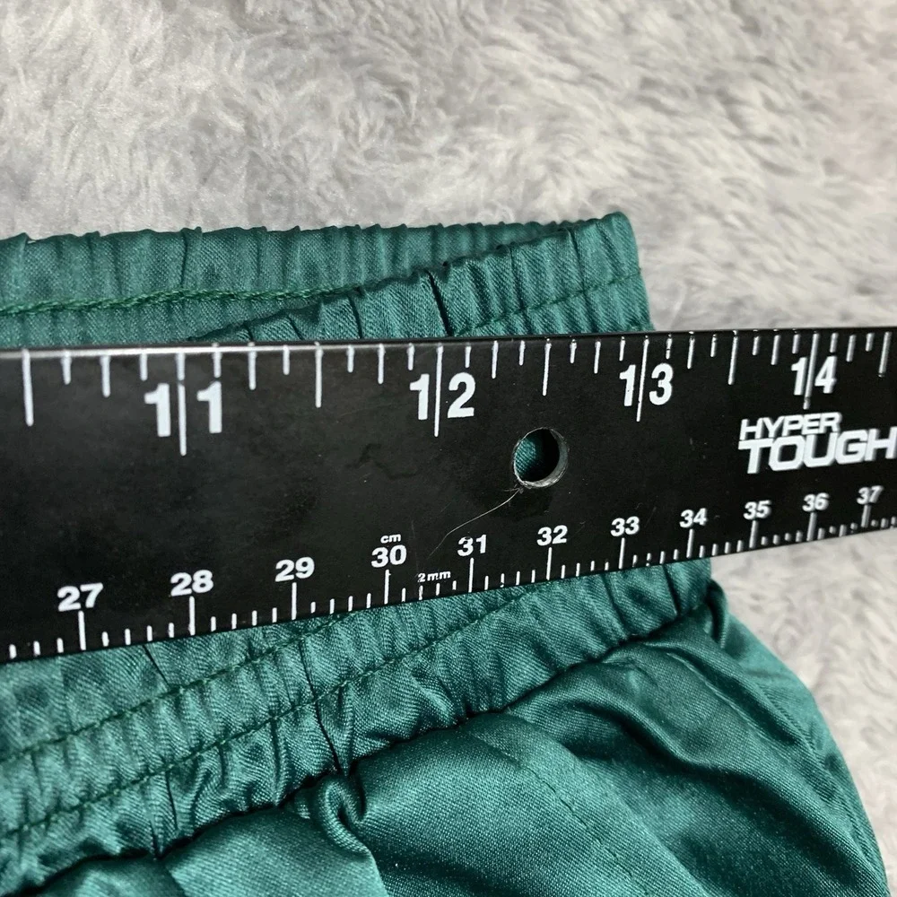 Forever 21 Jogger Pants‎ Women S Green Satin Elastic Waist Drawstring High Rise